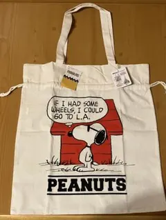 SNOOPYジョークル♡帆布2WAY巾着トートバッグ♡(•