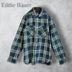 【Eddie Bauer エディーバウアー】　チェック柄　ネルシャツ　長袖　XSのサムネイル