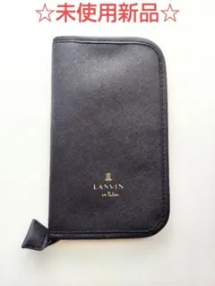 ☆未使用新品☆LANVIN en Bleu マルチケース ブラック　送料無料