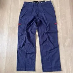 bpost L相当 ワークカーゴパンツ ネイビー ストレッチ 赤パイピング