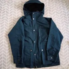 ダークグリーン ナイロンジャケット フリース裏地