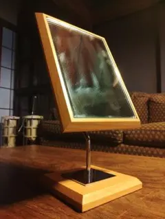 希少　卓上ミラー 北欧　天然木　鏡　ヴィンテージ　アンティーク　重厚