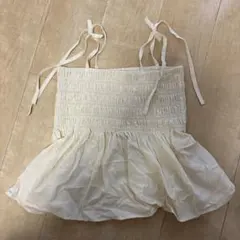 クリーム色フリルビスチェ