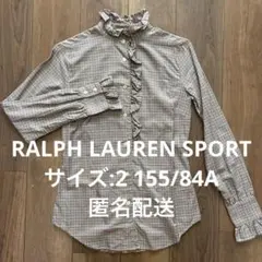 【RALPH LAUREN SPORT】フリルチェックブラウス