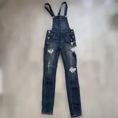 GYDA ダメージデニム オーバーオール サロペット