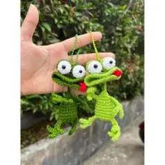 カエルのあみぐるみ2体セット