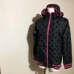 angesoie ドット柄　パーカー ブルゾン 平成ギャル y2k ジップアップ