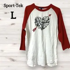 Sport-Tek 【L】七分袖 ラグラン ハート型メッセージ