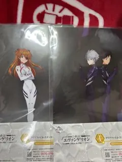 エヴァンゲリオン 一番くじ　クリアファイル、ステッカーセット