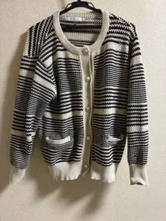 AMERICAN HOLIC 黒と白のカーディガン M