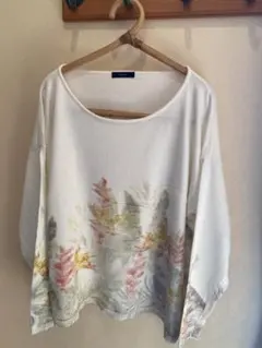 BAYFLOW 花柄ニット 長袖 オーバーサイズ