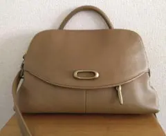トフアンドロードストーン 2way ショルダーバッグ ゴートレザー　キャメルのサムネイル