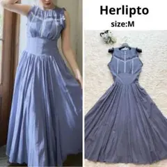 ハーリップトゥ Back Lace-Up Cotton Long Dress M