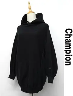 F500/美品 Champion リバースウィーブ パーカー 黒染め M