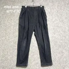 美品 niko and ... ニコアンド デニム ワイドパンツ M ストレッチ
