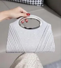 結婚式 パーティーバック シルバー