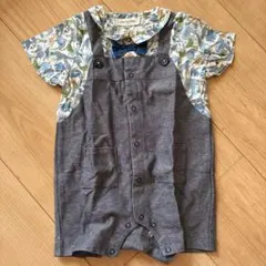 動物柄ロンパース オーバーオールスタイル