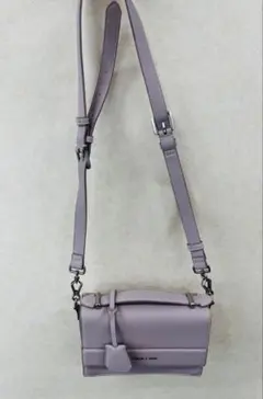 CHARLES & KEITH ラベンダー レザー ミニショルダーバッグ