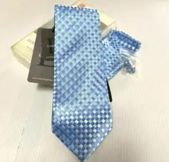 【新品未使用】メンズ チェック ネクタイ 3点セット★シルクネクタイ