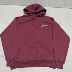 1035 Y2K刺繍KLINE'SロゴXL裏起毛バーガンディ映えビッグシルエット