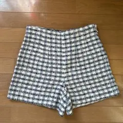 【ZARA ツイード ショートパンツ】