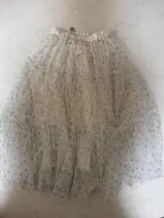 GUフラワープリント フレアスカート Lサイズ