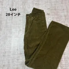 Lee リー コーデュロイパンツ 定番 28インチ カーキ　綿100％のサムネイル