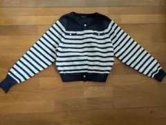 RagOut ストライプ クロップドカーディガン