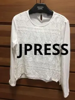 JPRESS 白レースシャツ 長袖 ジェイプレス オンワード樫山のサムネイル