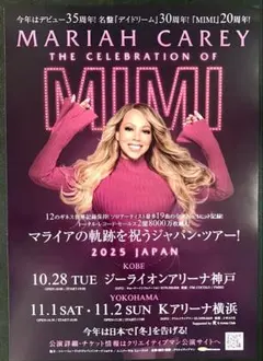 Mariah Carey マライアキャリー 2025 来日公演 フライヤ チラシ