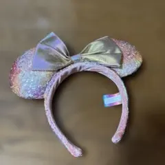 ミッキー耳型カチューシャ ピンク ゴールド