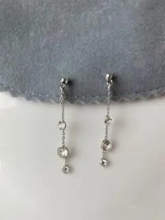 クリスタルチェーンイヤリング