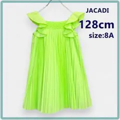 ジャカディ ワンピース 120cm 黄緑 ライトグリーン プリーツ 美品 人気のサムネイル