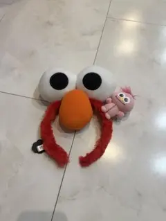エルモ カチューシャ フリーサイズ ぬいぐるみ付き