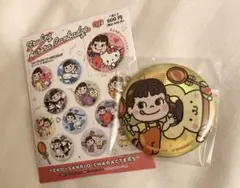 ペコちゃん ボムポムプリンオーロラ缶バッジ サンリオ 不二家
