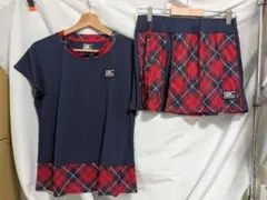 St.Christopher テニスウェア 上下セット XL/L チェックのサムネイル