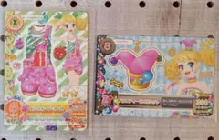 アイカツカード ピンクオーバーオール バラエティピエロハット