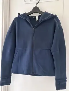 adidas ネイビー フルジップパーカー