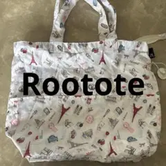 美品★ROOTOTE ルートート ★エコバッグ★かわいいパリフランス柄
