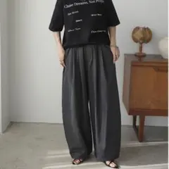 しまむら mako ワイドバルーンパンツ グレー L
