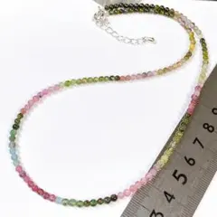 インドビーズ使用＊美しいマルチカラートルマリンのネックレスm53