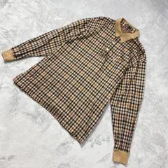 DAKS ダックス チェック長袖ポロシャツ Lサイズ 日本製のサムネイル