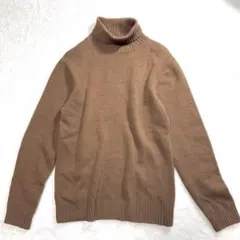reIume レリューム　ブラウン タートルネック長袖　ウール　カシミヤ混