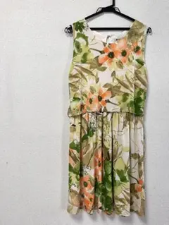極美品　Bou Jeloudフラワープリント 膝丈　ワンピース　総柄　花柄