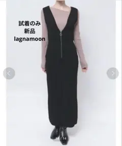 【ほぼ未使用】LAGUNAMOON IラインフロントZIPジャンパースカートM