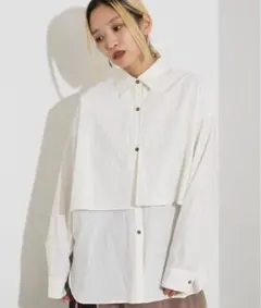 【期間限定価格】 Nomine ロング フライヨーク シャツ ホワイト