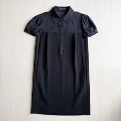 FOXEY NEW YORK ワンピース 38 ブラック パフスリーブ半袖 美品のサムネイル