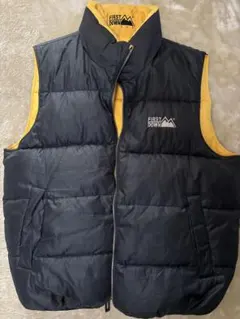 FIRST DOWN ダウンベスト ブラック/イエロー