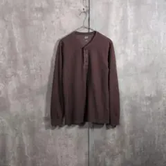 【00s_Archive】GAP ヘンリーネック鬼フェードサーマルロンTee平成