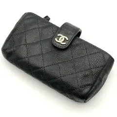 5id4936-h】シャネル コインケース ボーイシャネル レザー ブラック  